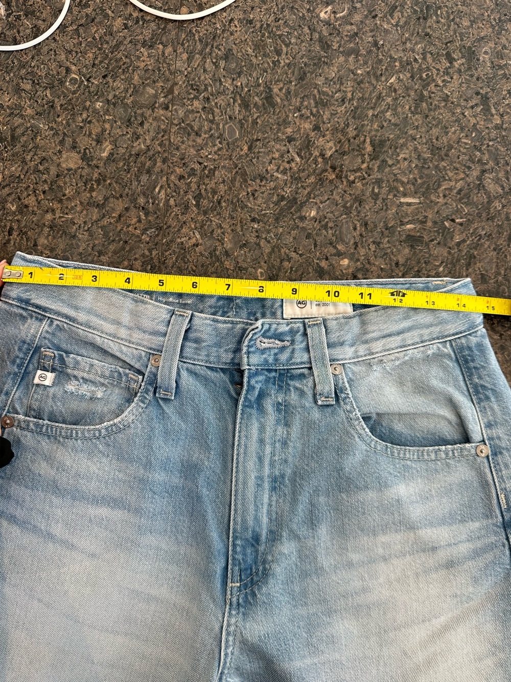 AG Adriano Goldschmied Hattie High Rise barrel Jean allusion Destructed size 26 - Picture 10 of 10